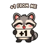 +1 · Chaos Raccoon sticker from Chat Signs