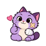 All Patched Up · Drama Cat sticker from Express Yourself