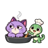 You Are Cooked · Drama Cat sticker from Express Yourself