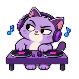 DJ Time · Drama Cat sticker from Express Yourself