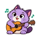 Guitar Jam · Drama Cat sticker from Express Yourself
