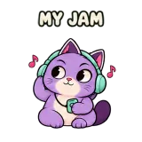 Headphone Vibes · Drama Cat sticker from Express Yourself
