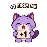 +1 · Drama Cat sticker from Chat Signs