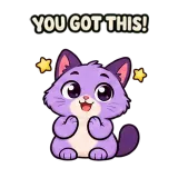 PUSH! · Drama Cat sticker from Chat Signs