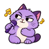 Karaoke Time · Drama Cat sticker from Express Yourself