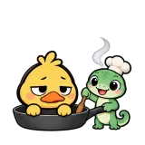 You Are Cooked · Office Duck sticker from Express Yourself