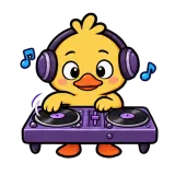 DJ Time · Office Duck sticker from Express Yourself
