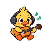 Guitar Jam · Office Duck sticker from Express Yourself