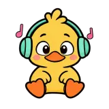 Headphone Vibes · Office Duck sticker from Express Yourself