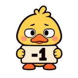 -1 · Office Duck sticker from Chat Signs