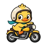 Motorbike Ride · Office Duck sticker from On the Go