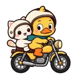Motorbike Together · Office Duck sticker from On the Go