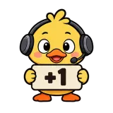 +1 · Office Duck sticker from Chat Signs