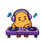 DJ Time · Potato sticker from Express Yourself