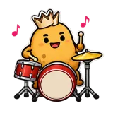 Drum Beat · Potato sticker from Express Yourself