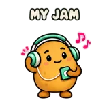 Headphone Vibes · Potato sticker from Express Yourself