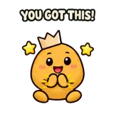 PUSH! · Potato sticker from Chat Signs