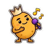 Karaoke Time · Potato sticker from Express Yourself