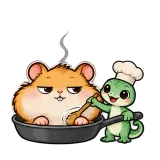You Are Cooked · Snack Hamster sticker from Express Yourself