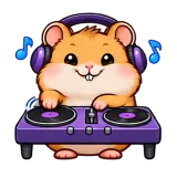 DJ Time · Snack Hamster sticker from Express Yourself