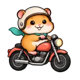 Motorbike Ride · Snack Hamster sticker from On the Go