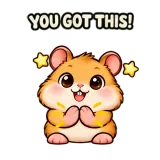 PUSH! · Snack Hamster sticker from Chat Signs