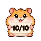 10/10 · Snack Hamster sticker from Chat Signs