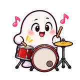 Drum Beat · Soft Ghost sticker from Express Yourself