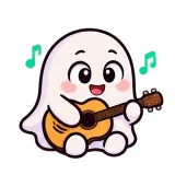 Guitar Jam · Soft Ghost sticker from Express Yourself