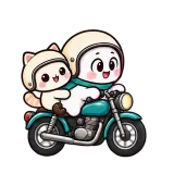 Motorbike Together · Soft Ghost sticker from On the Go