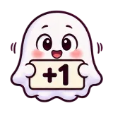 +1 · Soft Ghost sticker from Chat Signs