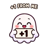 +1 · Soft Ghost sticker from Chat Signs