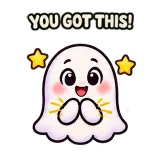 PUSH! · Soft Ghost sticker from Chat Signs