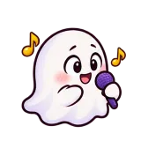 Karaoke Time · Soft Ghost sticker from Express Yourself
