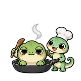 You Are Cooked · Tiny Frog sticker from Express Yourself