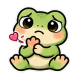 Ouch! · Tiny Frog sticker from Express Yourself