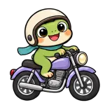 Motorbike Ride · Tiny Frog sticker from On the Go