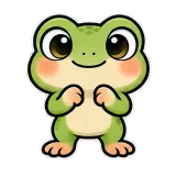 Push · Tiny Frog sticker from Express Yourself