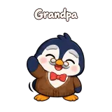 Grandpa · Awkward Penguin sticker from Express Yourself