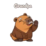 Grandpa · Capybara sticker from Express Yourself