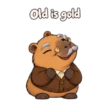 Old is gold · Capybara sticker from Express Yourself
