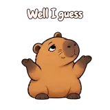 Well I guess · Capybara sticker from Express Yourself