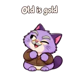 Old is gold · Drama Cat sticker from Express Yourself