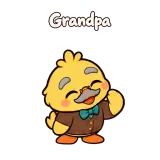 Grandpa · Office Duck sticker from Express Yourself