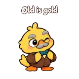 Old is gold · Office Duck sticker from Express Yourself