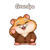 Grandpa · Snack Hamster sticker from Express Yourself