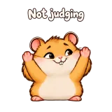 Not judging · Snack Hamster sticker from Express Yourself