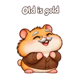 Old is gold · Snack Hamster sticker from Express Yourself