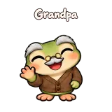 Grandpa · Tiny Frog sticker from Express Yourself
