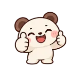 Big Thumbs Up sticker from Little Bear Laughs